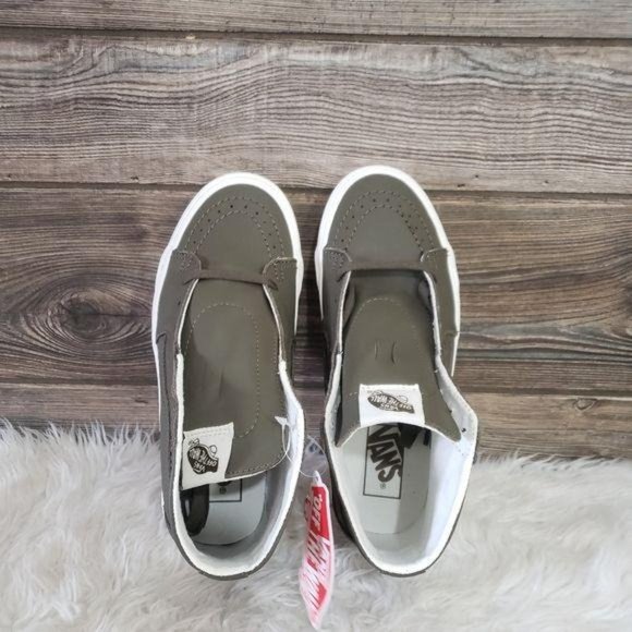 New Vans Sk8-Hi Tapered Soft Leather Olive Green - Picture 6 of 8